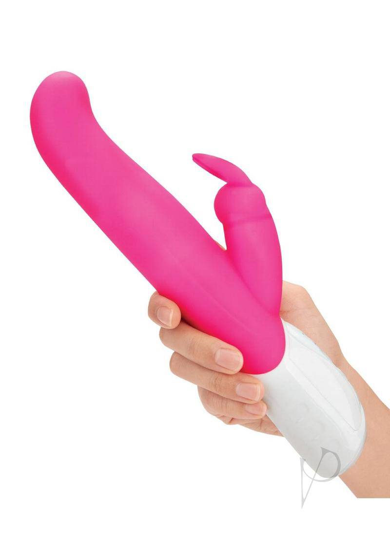 Rabbit Essentials Silicone Rechargeable G-Spot Rabbit Vibrator - Hot Pink - Chambre Rouge