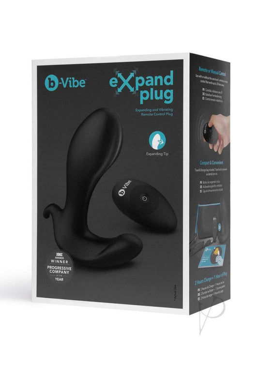 Expanding Plug Rechargeable Silicone with Remote Anal Plug - Black - Chambre Rouge