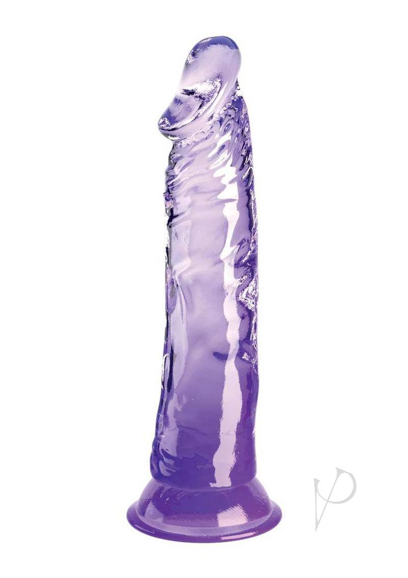 King Cock Clear Dildo 8in - Purple - Chambre Rouge