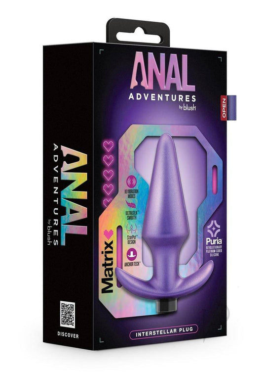 Anal Adventures Matrix Interstellar Plug Rechargeable Silicone Anal Plug - Astro Violet - Chambre Rouge