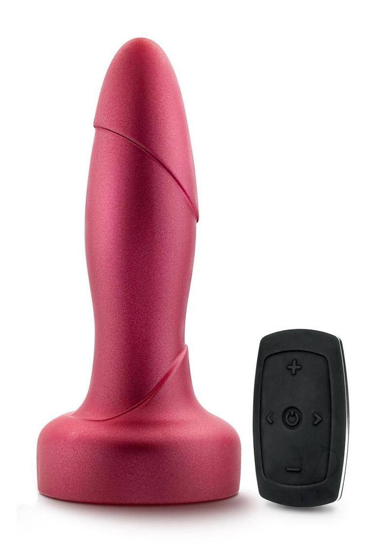 Anal Adventures Matrix Atomic Plug Rechargeable Silicone Anal Plug with Remote - Martian Wine - Chambre Rouge