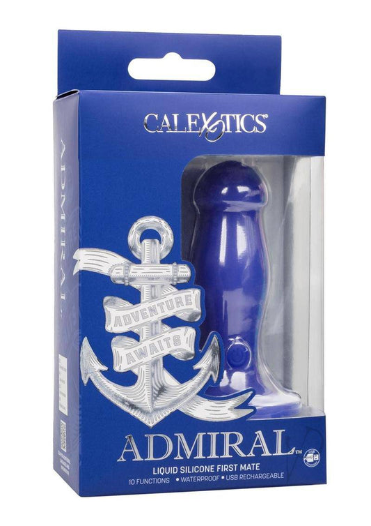 Admiral Liquid Silicone First Mate Rechargeable Anal Probe - Blue - Chambre Rouge