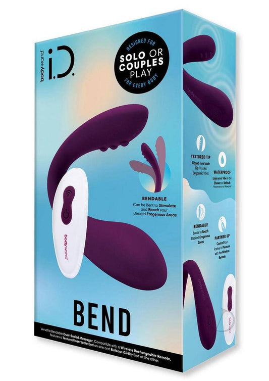 Bodywand ID Bend Rechargeable Silicone Clitoral Stimulator with Remote - Purple - Chambre Rouge