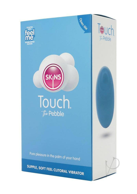 Skins Touch The Pebble Rechargeable Silicone Vibrator - Blue - Chambre Rouge