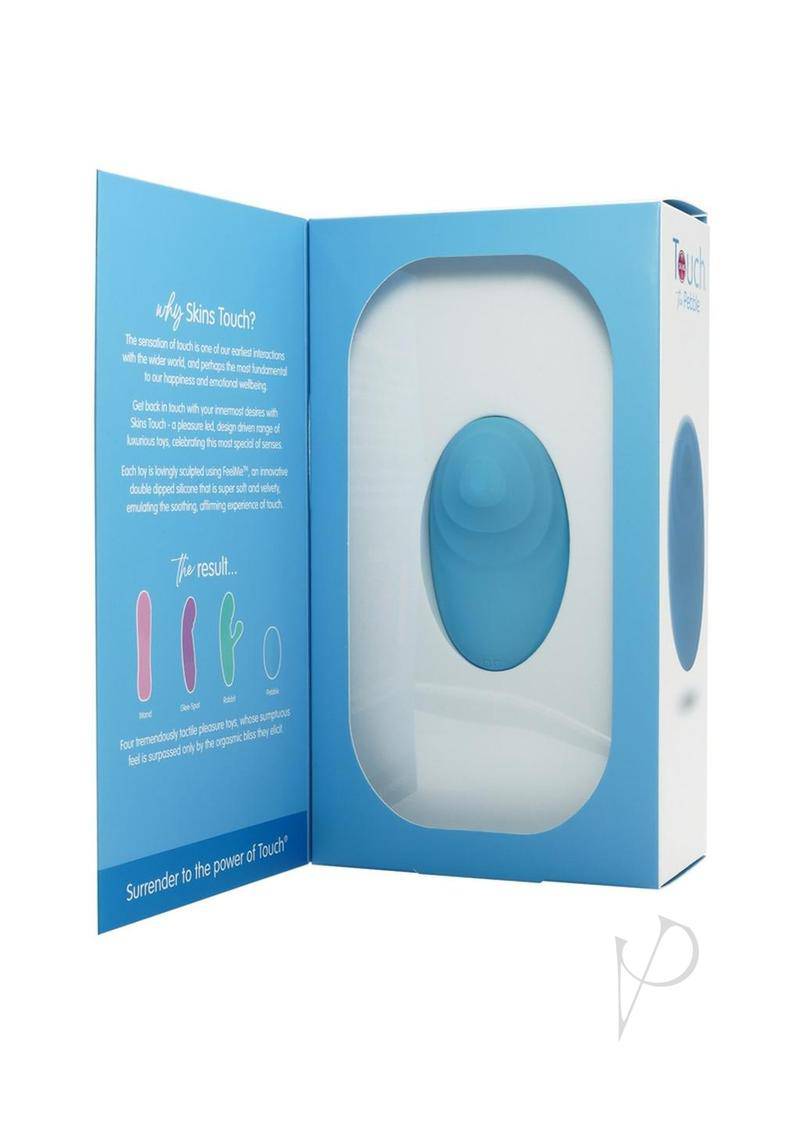 Skins Touch The Pebble Rechargeable Silicone Vibrator - Blue - Chambre Rouge