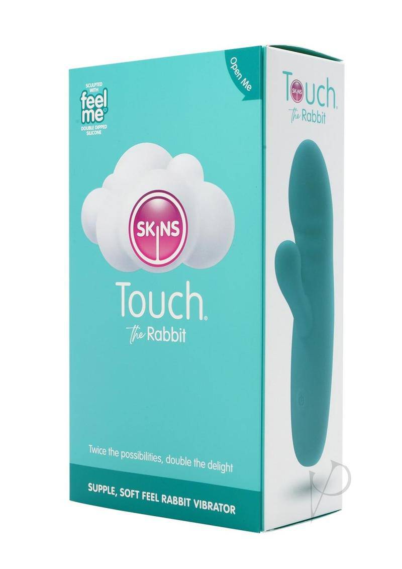 Skins Touch The Rabbit Rechargeable Silicone Vibrator - Teal - Chambre Rouge