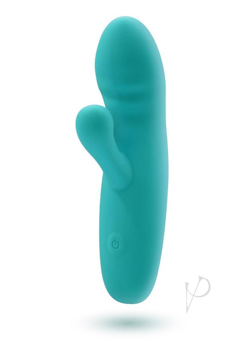 Skins Touch The Rabbit Rechargeable Silicone Vibrator - Teal - Chambre Rouge