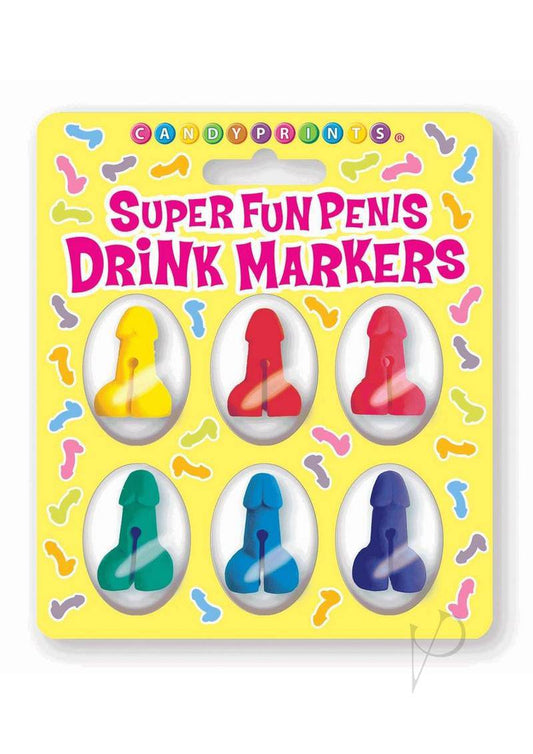 Super Fun Penis Cocktail Markers 6pc - Chambre Rouge