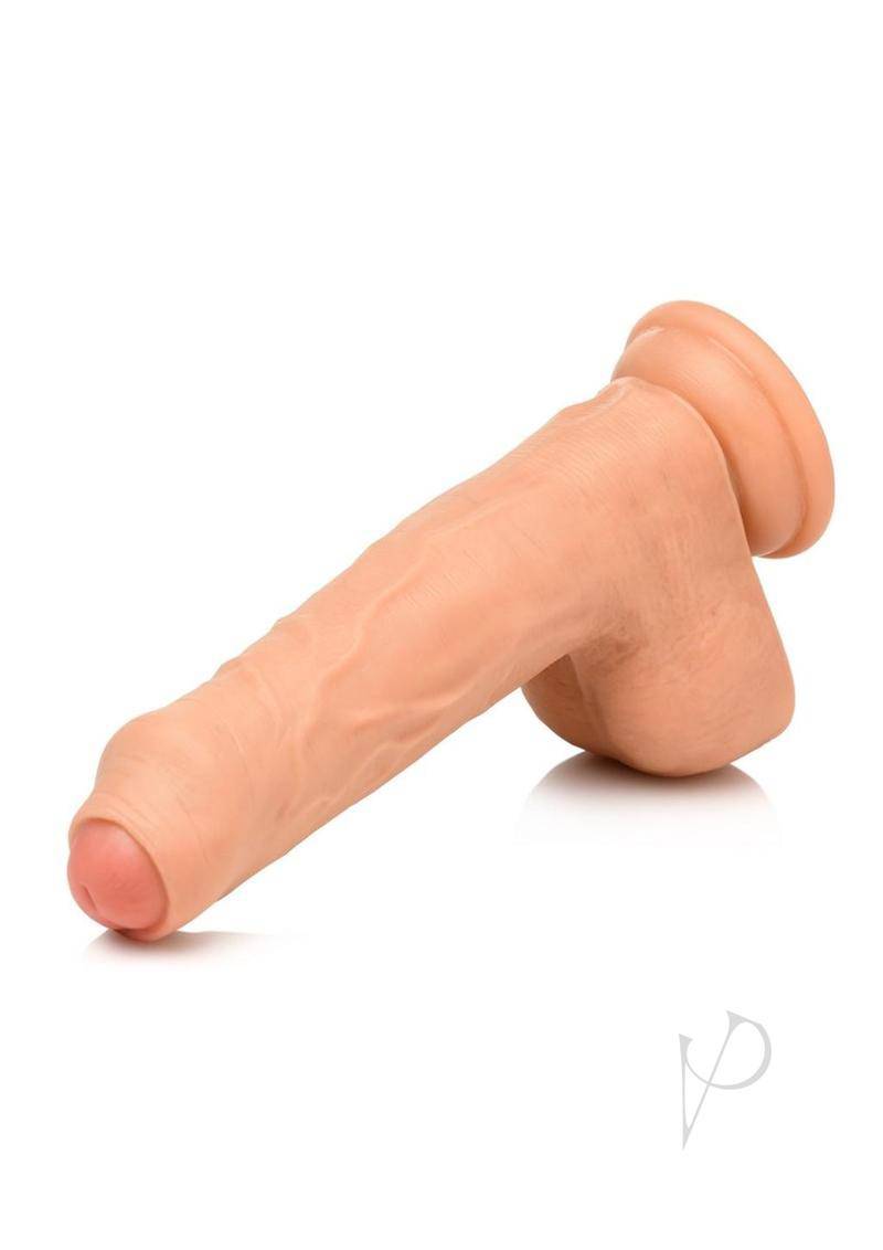 Thinz Uncut Dildo W/balls 7 Vanilla - Chambre Rouge