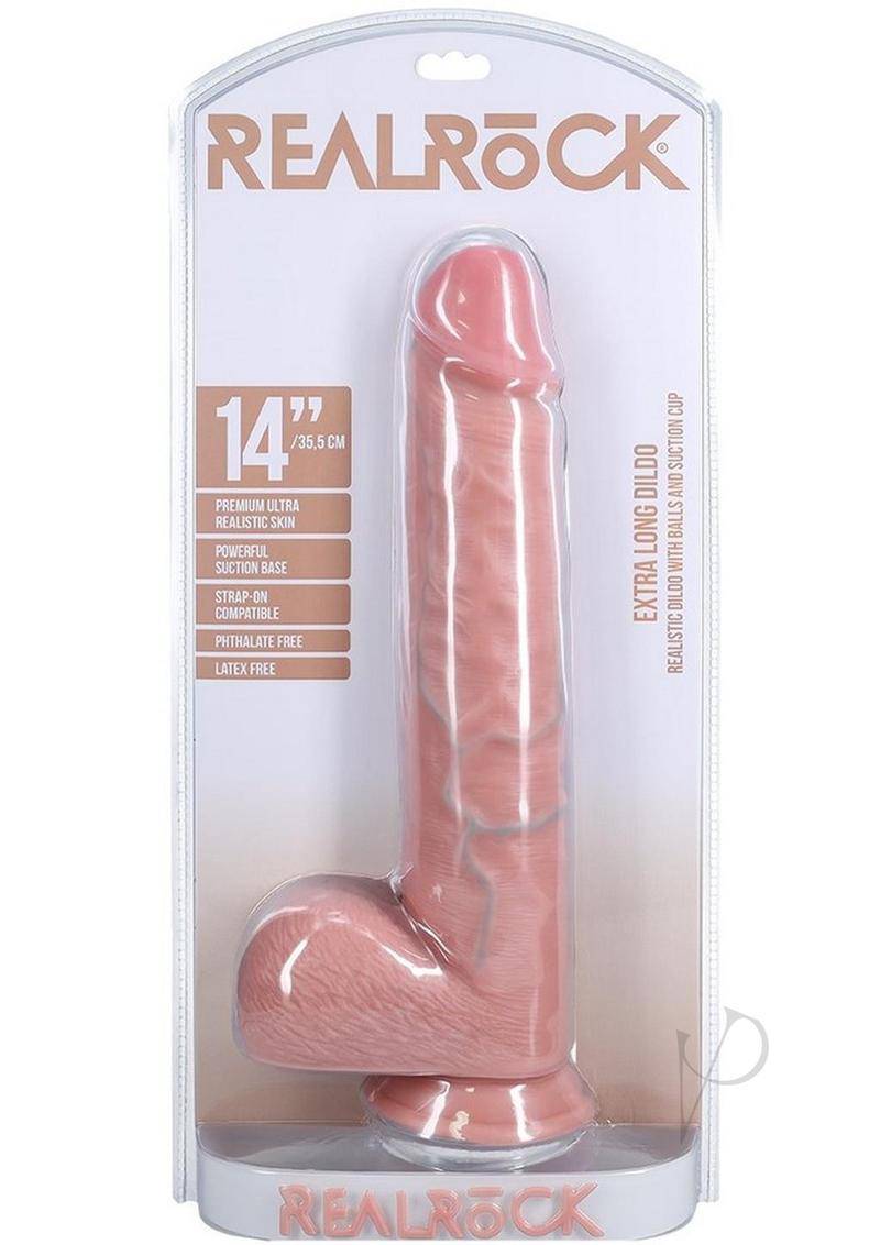 Realrock Xl Straight W Balls 14 Flesh - Chambre Rouge