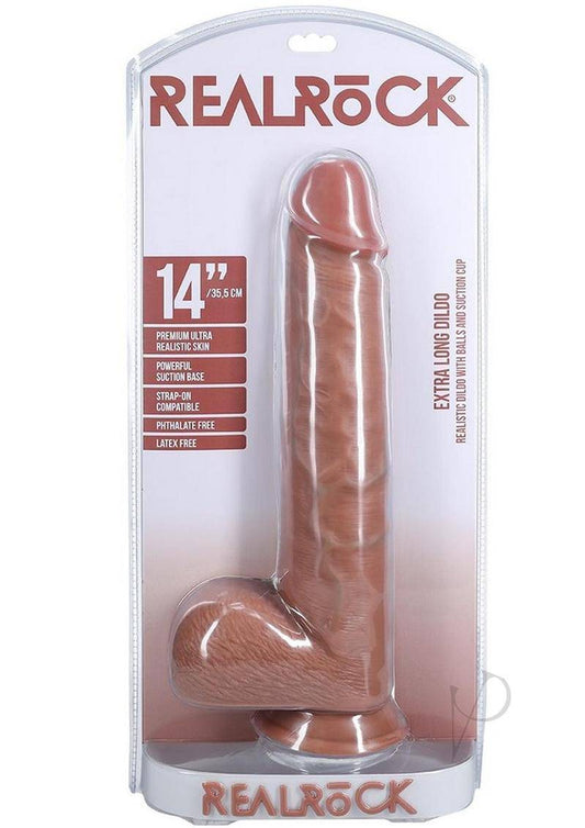 Realrock Xl Straight W Balls 14 Tan - Chambre Rouge