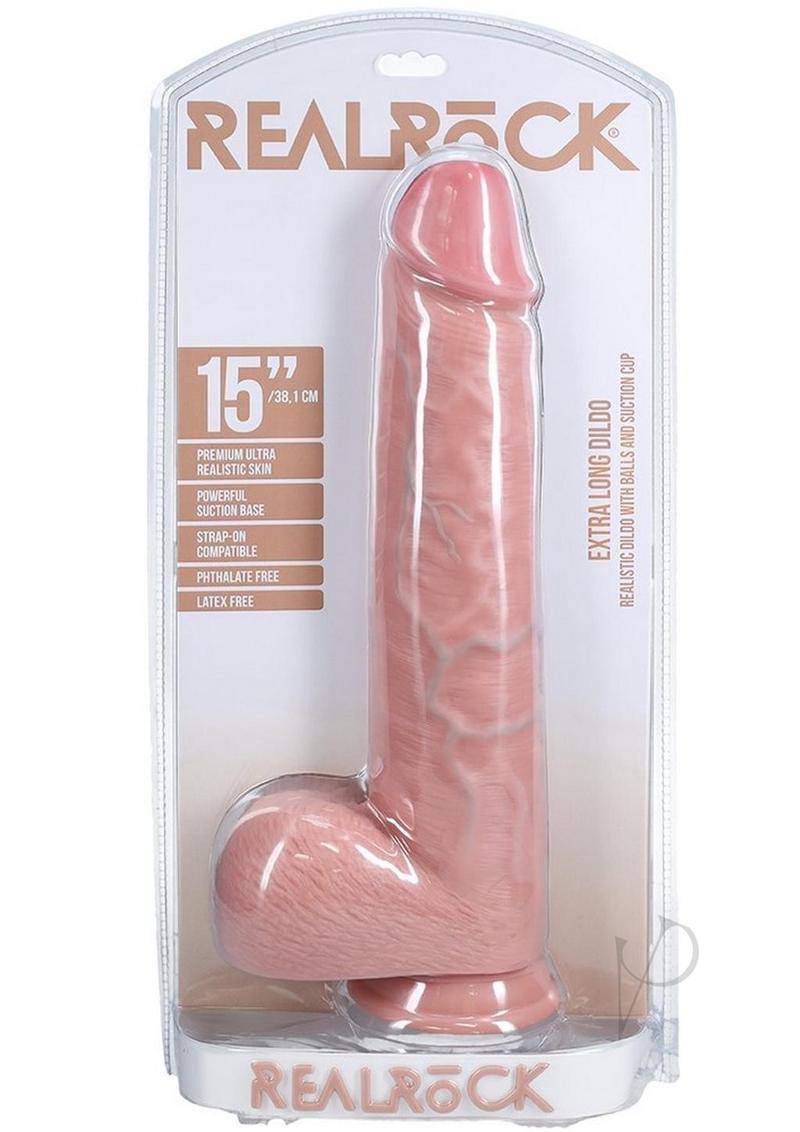 Realrock Xl Straight W Balls 15 Flesh - Chambre Rouge