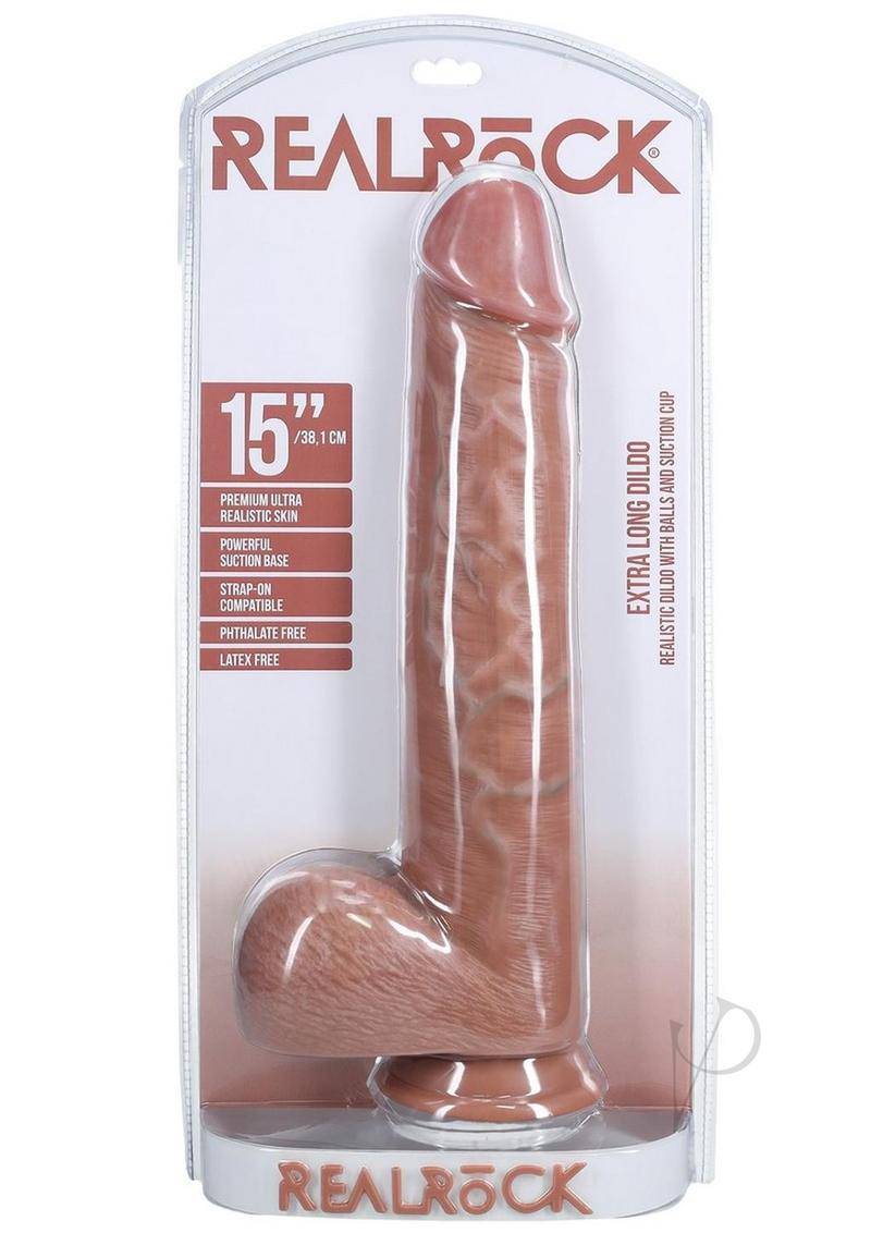 Realrock Xl Straight W Balls 15 Tan - Chambre Rouge