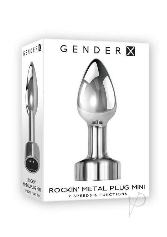 Gender X Rockin Rechargeable Metal Mini Plug - Silver - Chambre Rouge