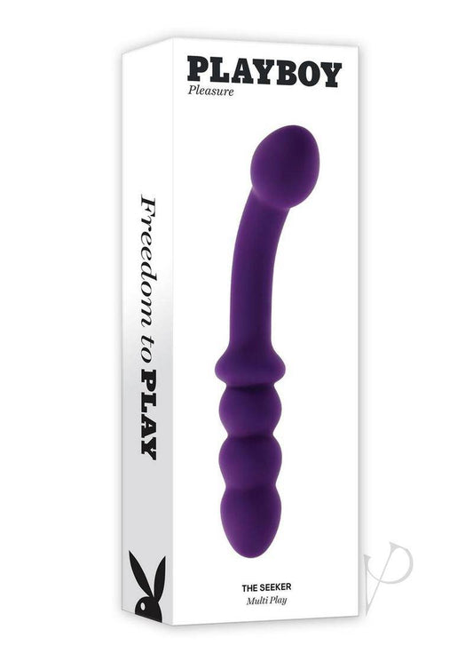 Playboy The Seeker Rechargeable Silicone Dual Vibrator - Purple - Chambre Rouge