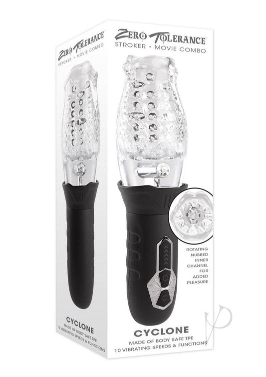 Zero Tolerance Cyclone Rechargeable Stroker - Clear/Black - Chambre Rouge