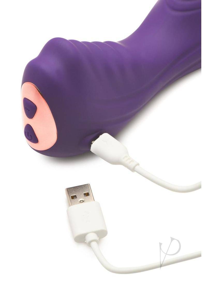 Inmi Ride N' Grind 10X Vibrating Rechargeable Silicone Grinding Clitoral Stimulator with Remote Control - Purple - Chambre Rouge