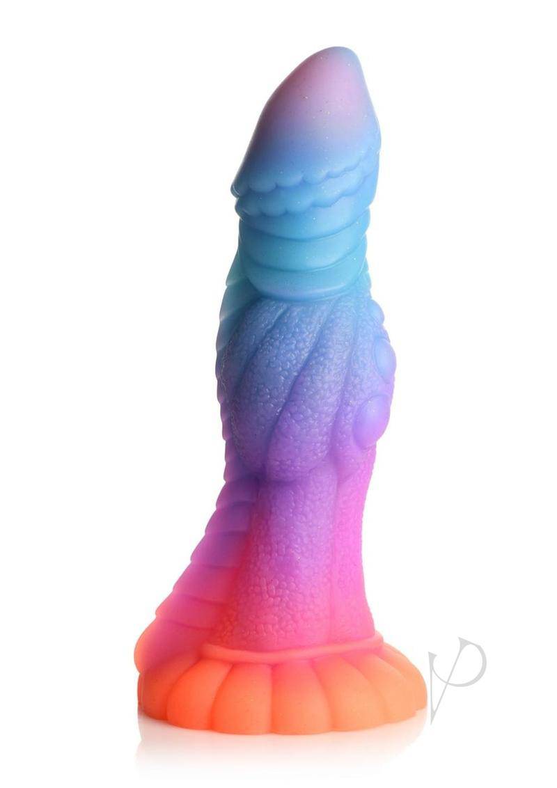 Galactic Cock Alien Creature Glow in the Dark Silicone Dildo - Multicolor - Chambre Rouge