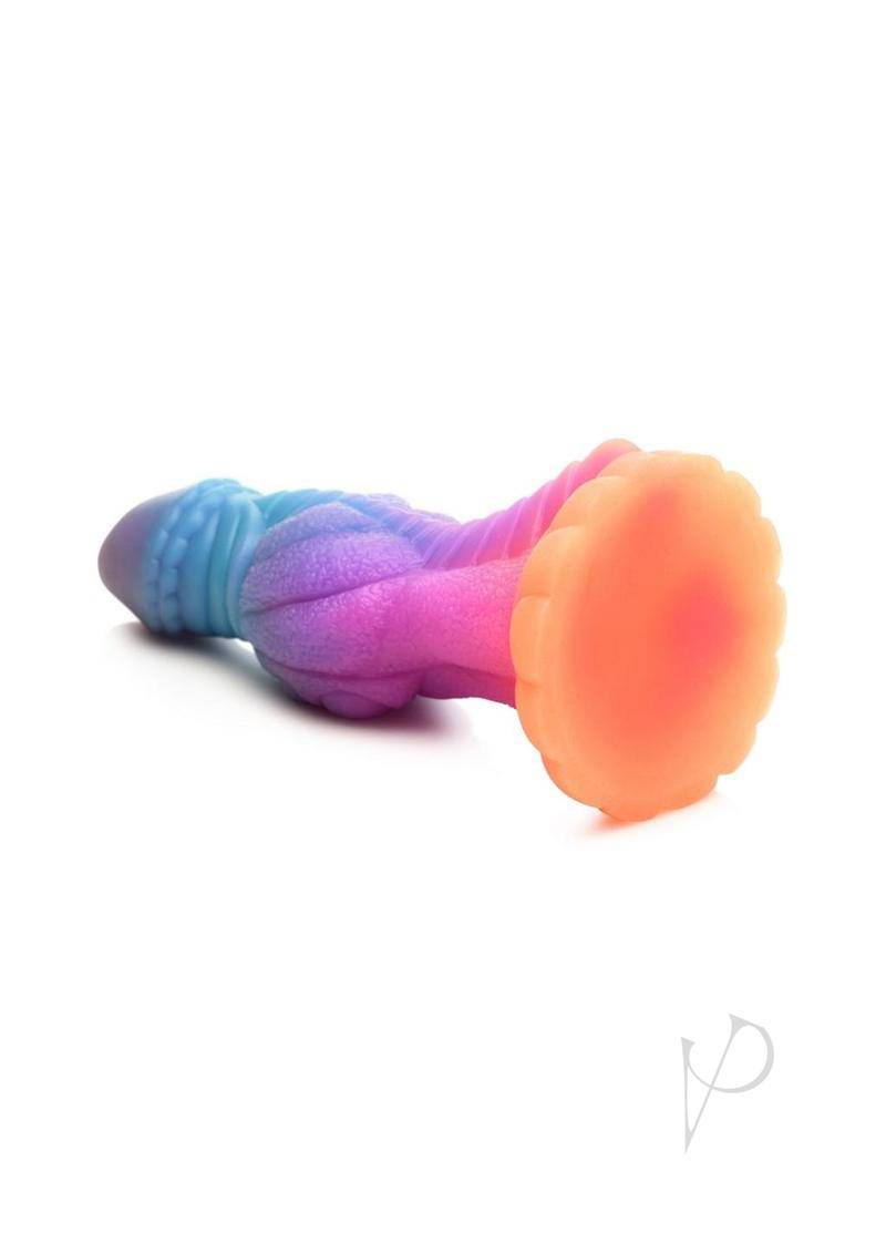 Galactic Cock Alien Creature Glow in the Dark Silicone Dildo - Multicolor - Chambre Rouge