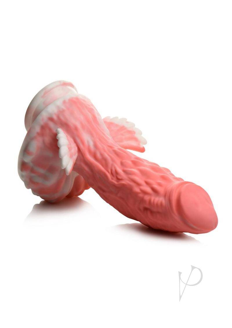 Pegasus Pecker Winged Silicone Dildo - Pink/White - Chambre Rouge