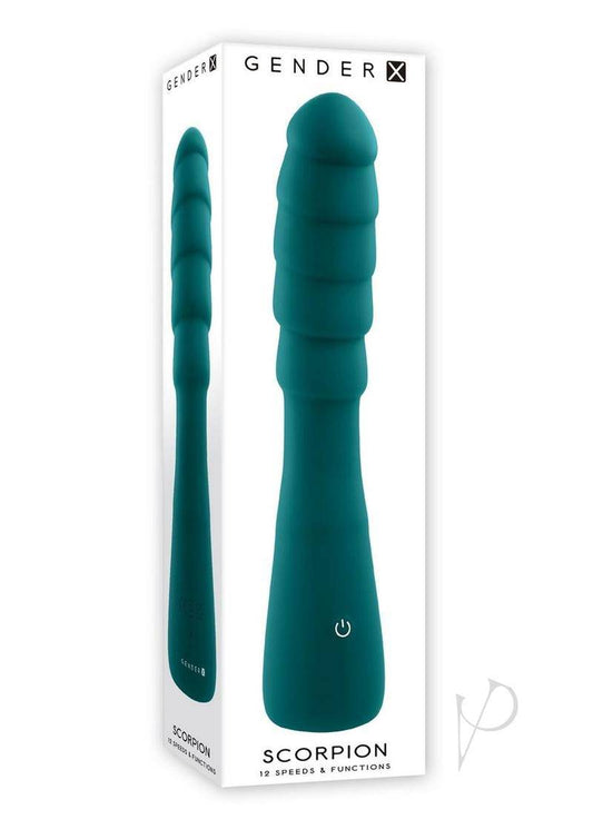 Gender X Scorpion Rechargeable Silicone Vibrator - Green - Chambre Rouge