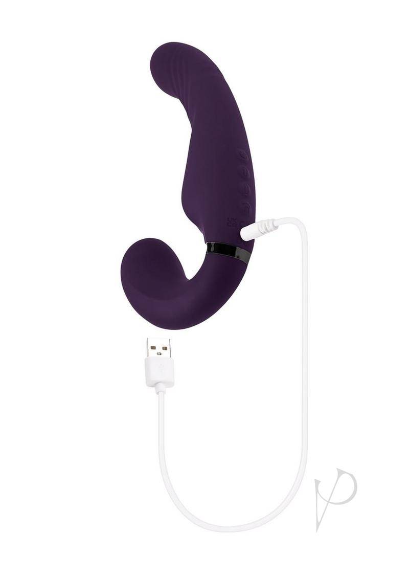 Share The Love Rechargeable Silicone Dual Vibrator - Purple - Chambre Rouge