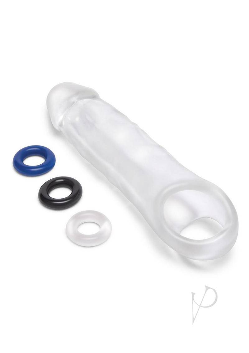 Girthy Clear View Penis Extender with Ball Loop 2in - Chambre Rouge