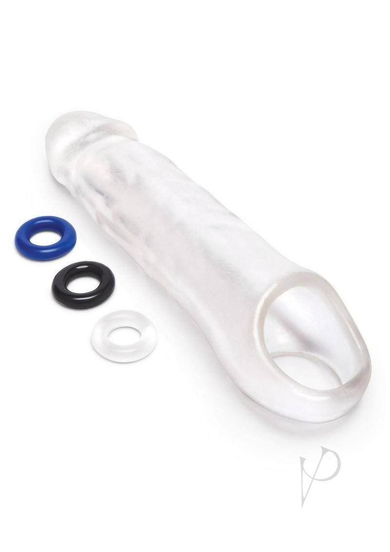 Extra Girthy Clear View Penis Extender with Ball Loop 3in - Chambre Rouge