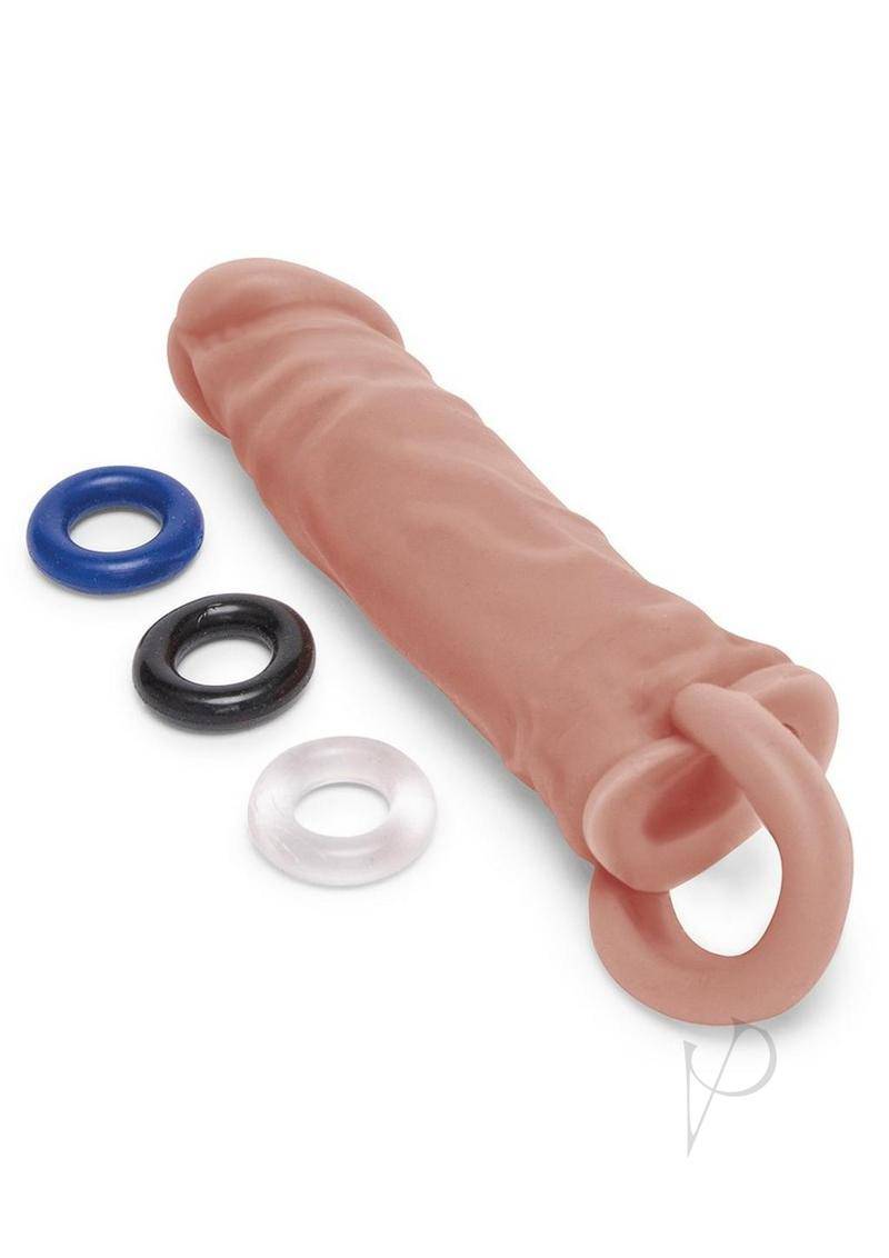 Realistic Penis Extender with Ball Loop 1in - Caramel - Chambre Rouge