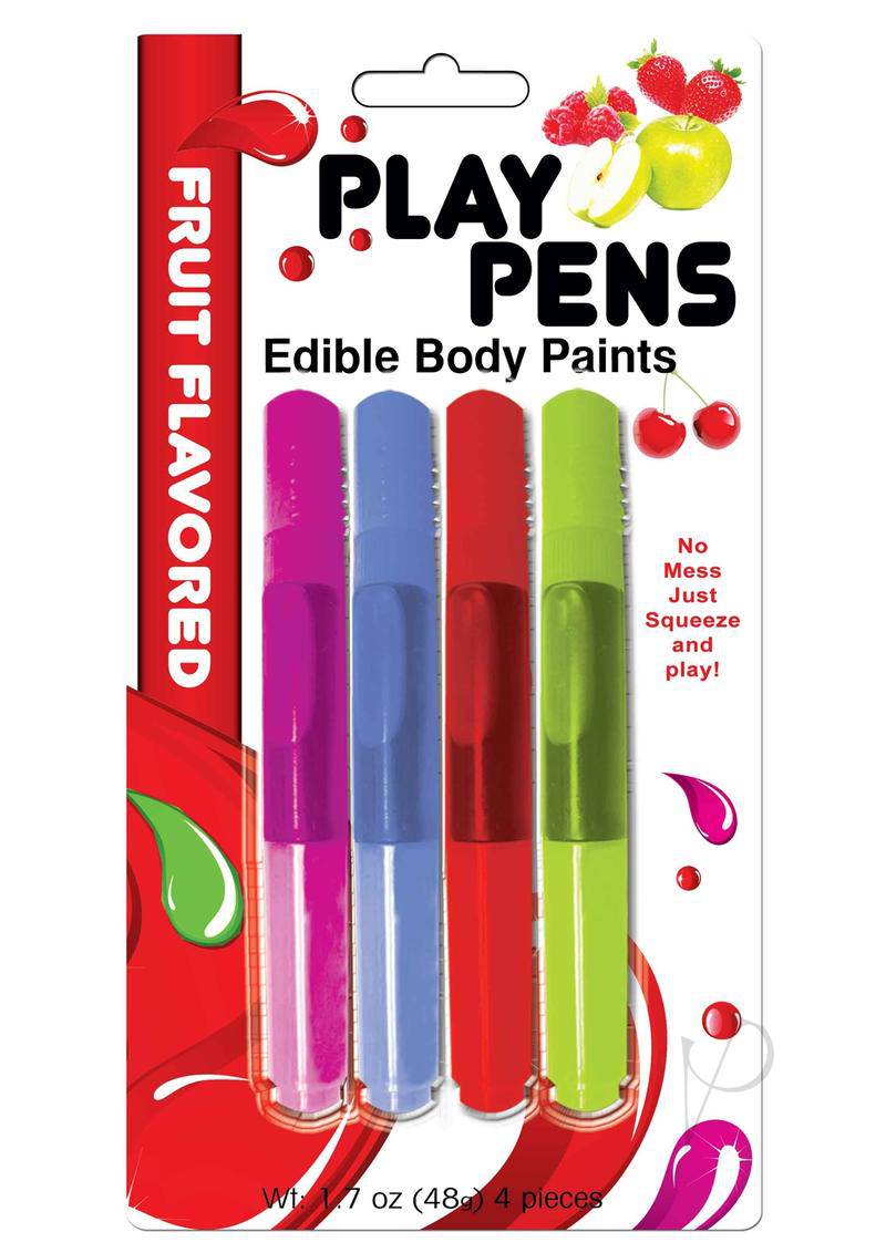 Play Pens Edible Body Paint Brushes 4 Delicious Flavors