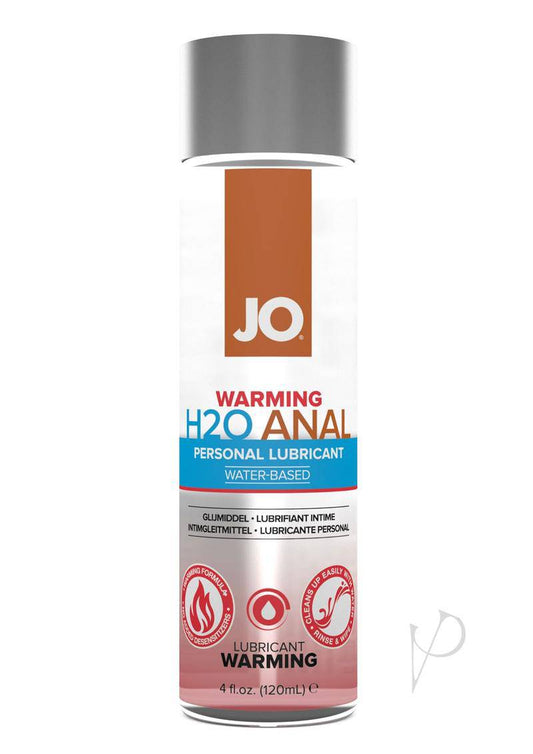 Jo Anal H2o Lube Warming 4oz - Chambre Rouge