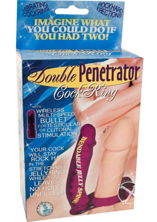 Dbl Penetrator Cockring - Purple - Chambre Rouge