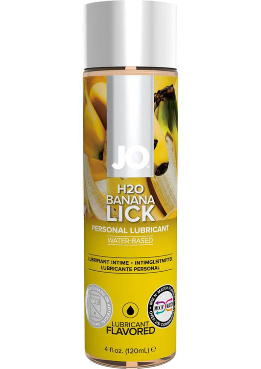 JO H2O Water Based Flavored Lubricant Banana Lick 4oz