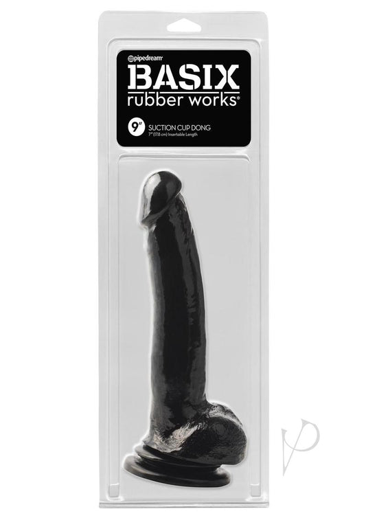 Basix 9 Suction Cup Dong Black - Chambre Rouge