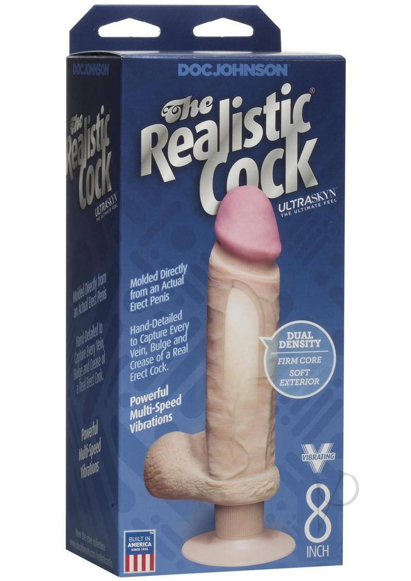 The Vibro Realistic Cock 8 Cock White-0