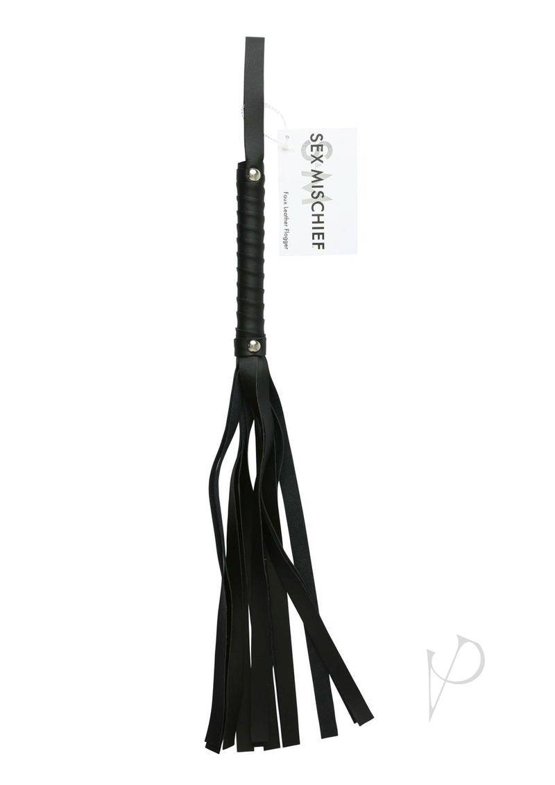 Sandm Black Faux Leather Flogger - Chambre Rouge