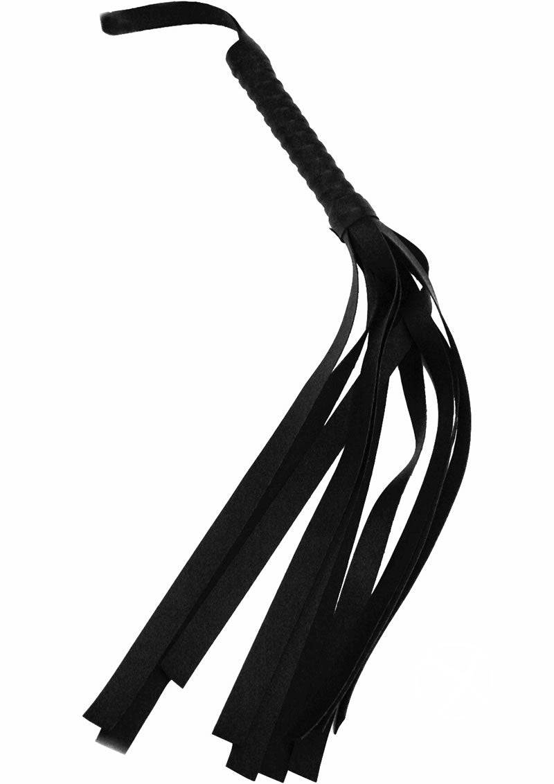 Sandm Black Faux Leather Flogger - Chambre Rouge