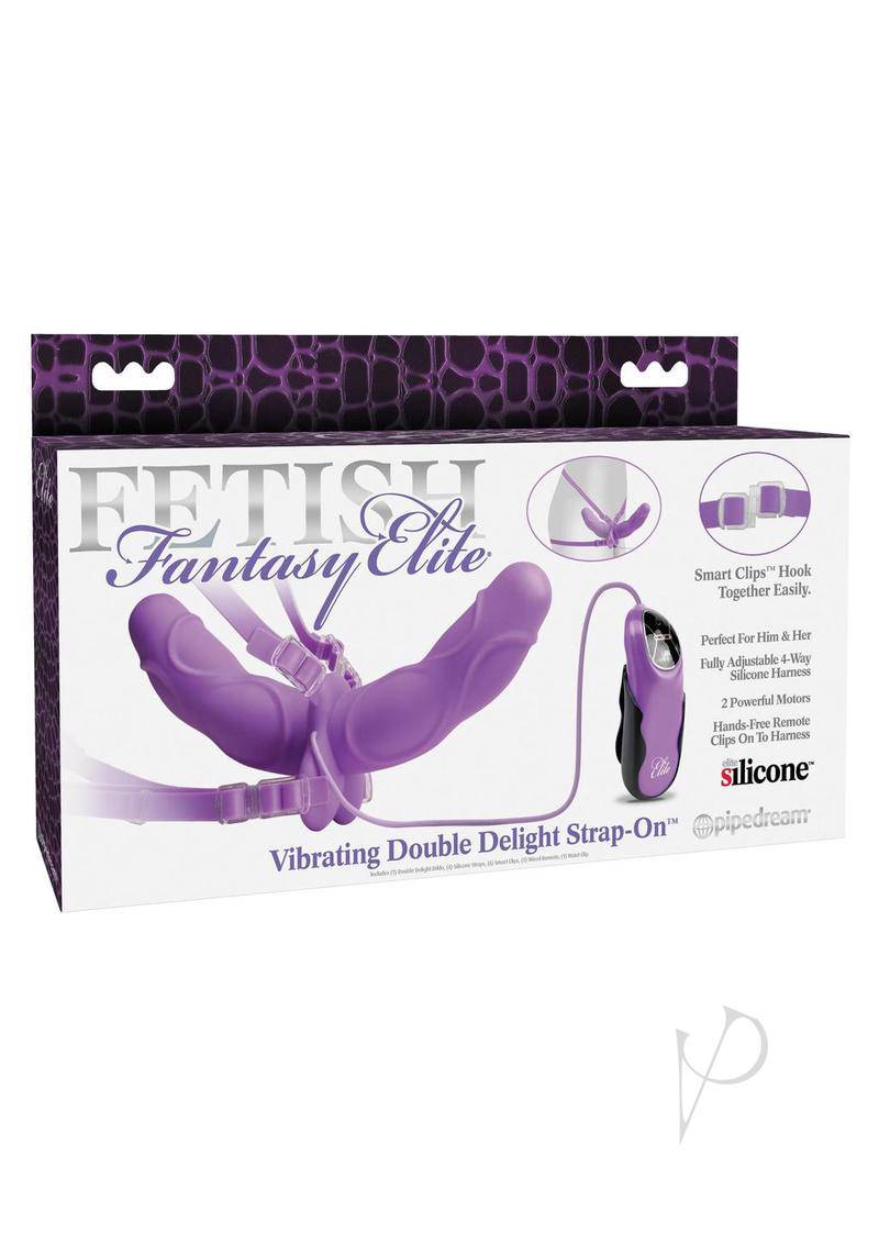 Ff Elite Vib Dbl Delight Strap On - Purp - Chambre Rouge