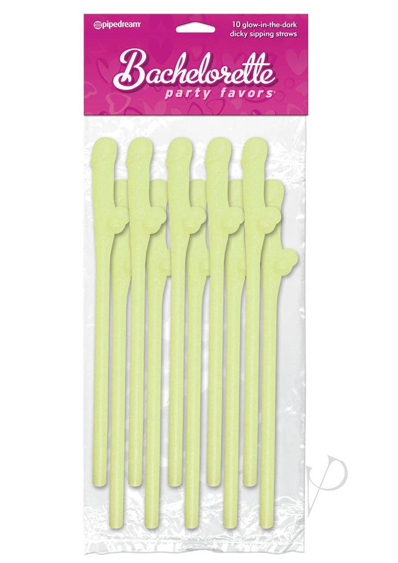 Bp Dicky Sipping Straws Glow 10pk - Chambre Rouge