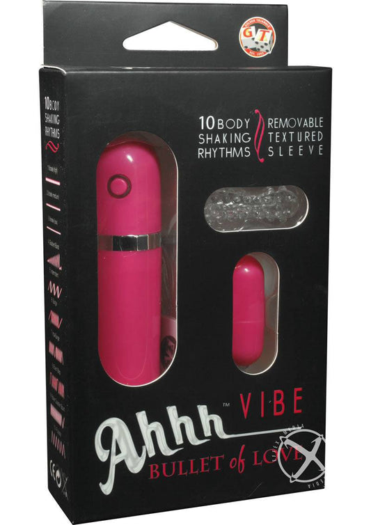 Ahh Vibrator Bullet Of Love with Remote Control - Pink