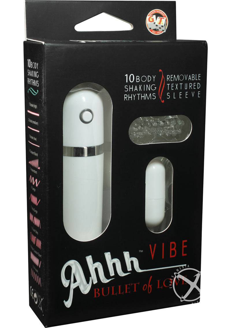 Ahh Vibrator Bullet Of Love with Remote Control - White