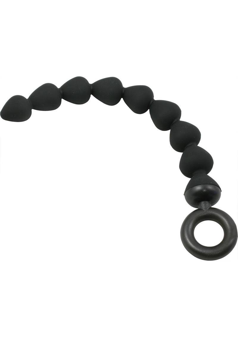 Sandm Black Silicone Anal Beads - Chambre Rouge