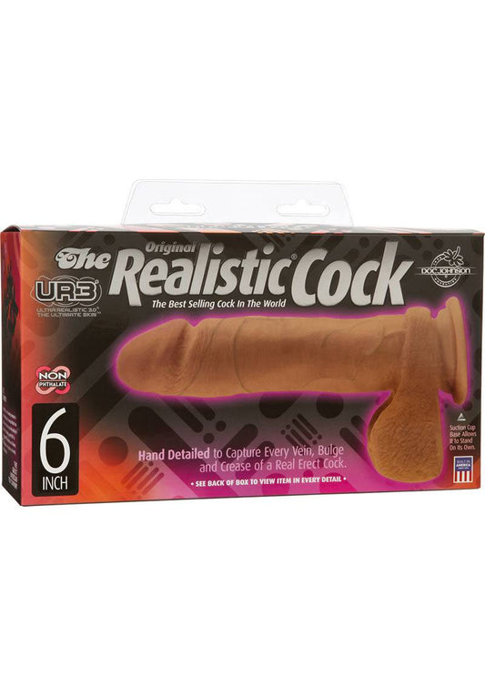 The Realistic Cock Ur3 W/balls 6 Carmel - Chambre Rouge