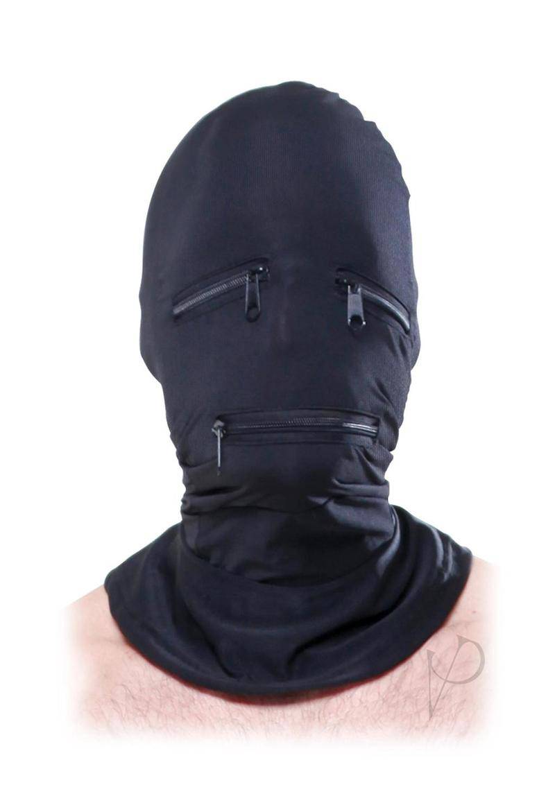 Ff Black Zipper Face Hood - Chambre Rouge