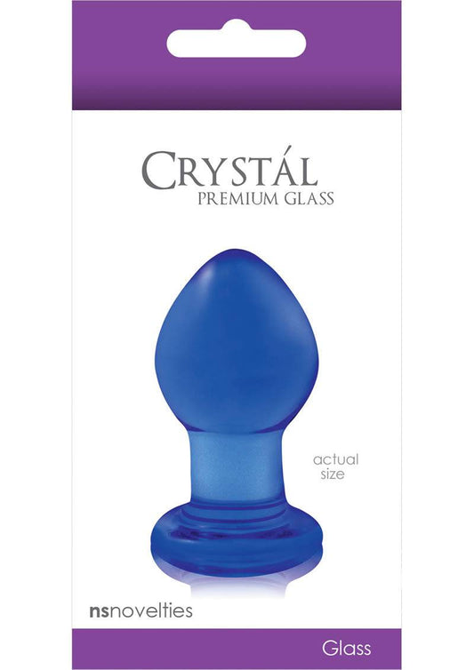 Crystal Glass Plug Small Blue - Chambre Rouge