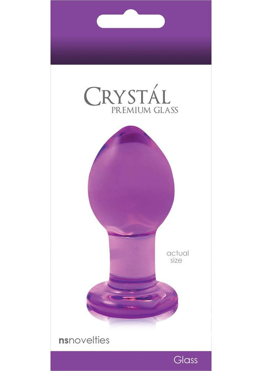 Crystal Glass Plug Medium Purple - Chambre Rouge