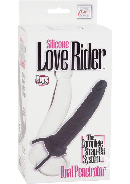 Silicone Love Ride Dual Penetrator Black - Chambre Rouge