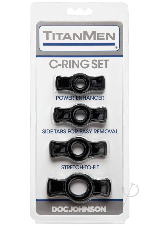 Titanmen Cock Ring Set Black - Chambre Rouge