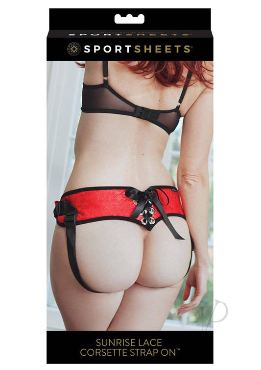 Red Lace Corsette Strap On - Chambre Rouge