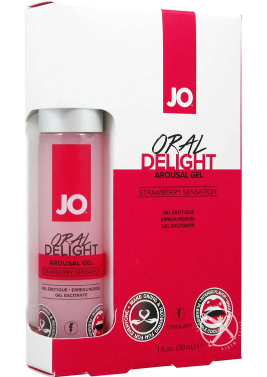 JO Oral Delight Flavored Arousal Gel Strawberry 1oz